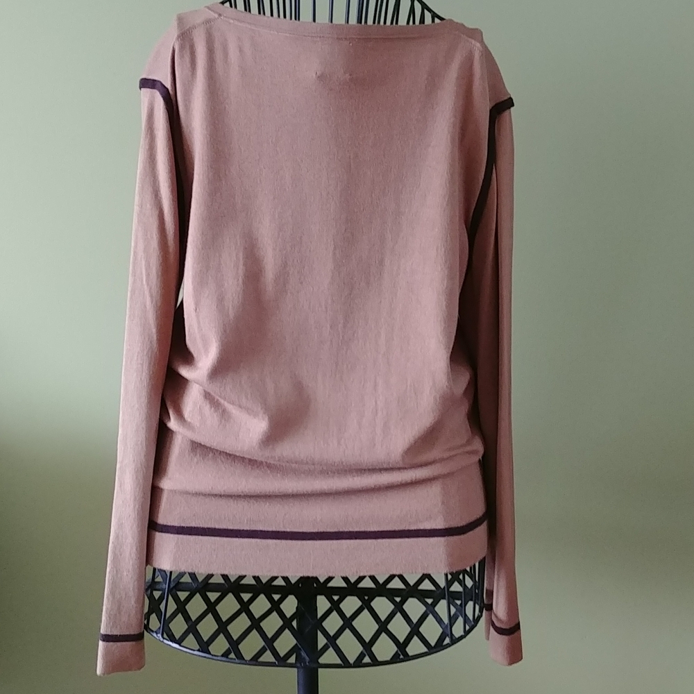 Like New Beige Sweater Cardigan size L "ANNE KLEIN" - Picture 4 of 7
